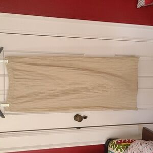 The Limited Cream Pleated Tube Skirt, Size Medium